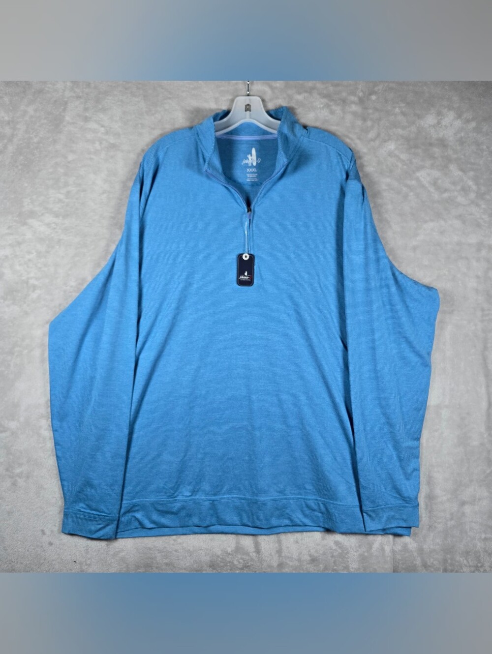 Johnnie-O Maverik Blue Size 3XL XXXL Prep-Performance Quarter-Zip NWT Striped